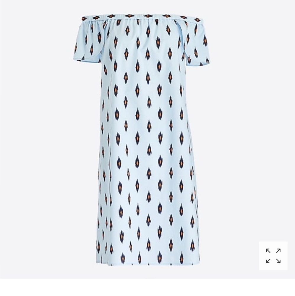 Summery Blue Off-Shoulder Dress